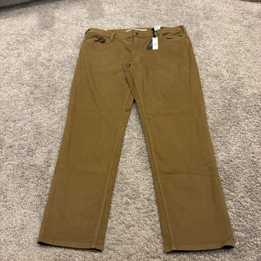 NEW Banana Republic Traveller Pant 38x30 Brown Khaki Slim Fit Brushed Horse Hair